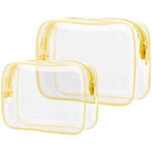 Clear Makeup Bag - 2 Packs Tsa Approved Toiletry Bag For Women Quart Size🐟